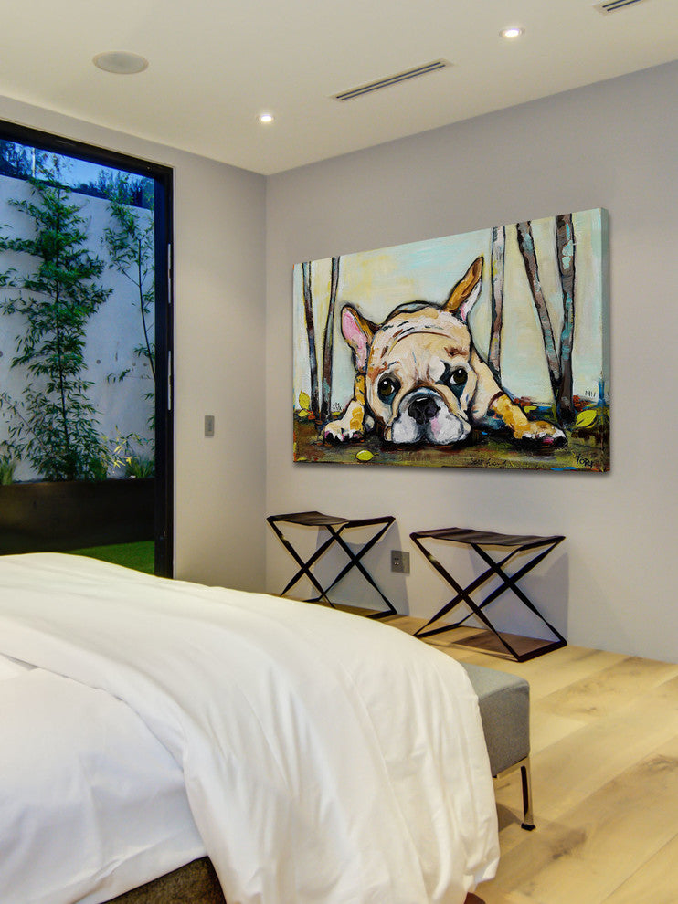 "Smushy" Painting Print on Canvas by Tori Campisi