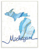 Stupell Industries Michigan Agate Blue US State Design, 10 x 15