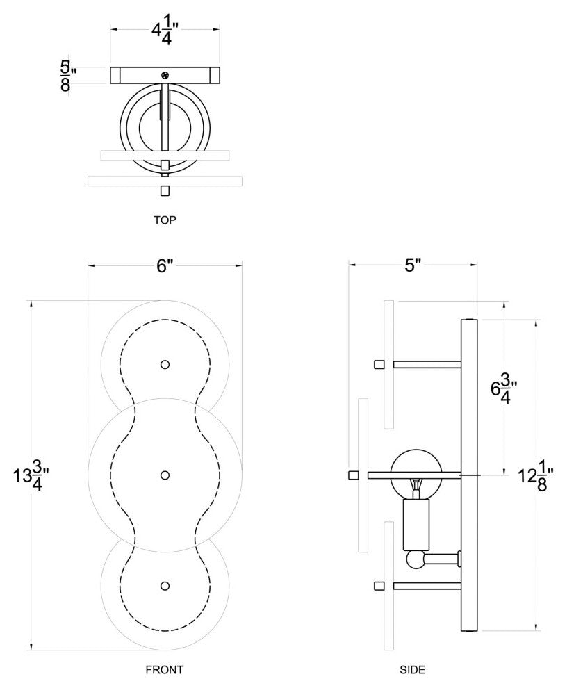Cosmos 1-Lt Sconce - Matte Black