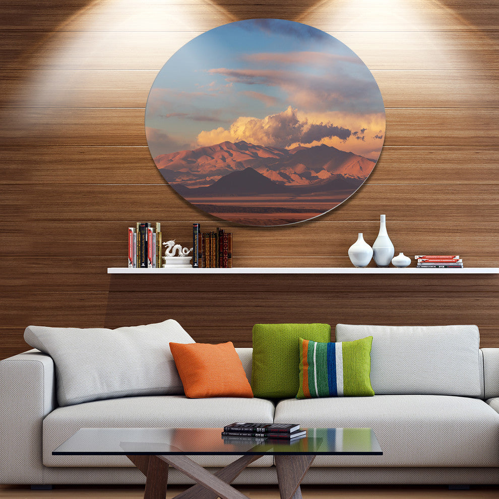 Argentina Mountains With Clouds, African Landscape Disc Artwork, 11"