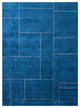 HAND KNOTTED LOOM SILK ECO-FRIENDLY AREA RUGS-Rectangle,Blue Beige,Geometric