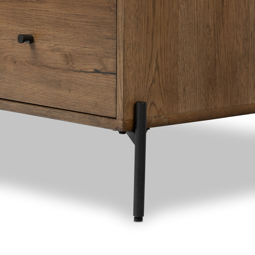 Eaton 5 Drawer Dresser-Amber Oak Resin