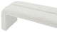 Arc Upholstered Bench, Cream, Boucle Fabric
