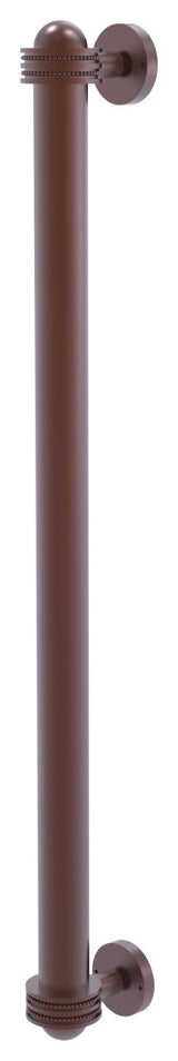 18" Refrigerator Pull With Dotted Accents, Antique Copper