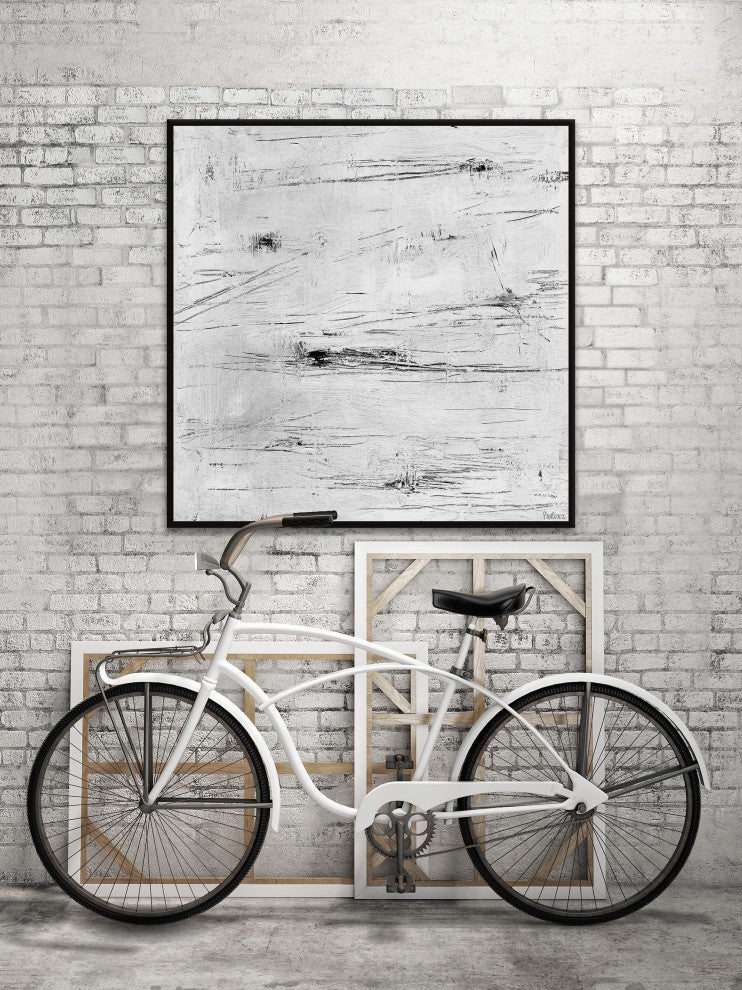 "Young Generation" Floater Framed Painting Print on Canvas, 16x16