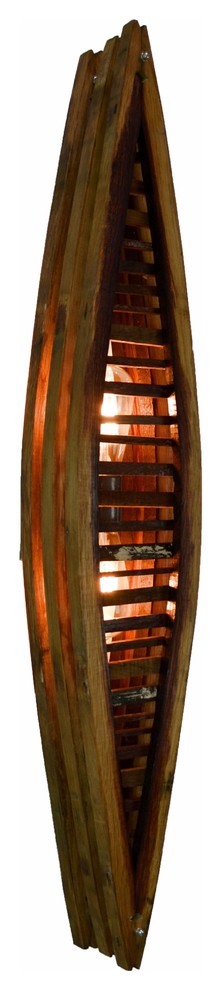 Wine Barrel Wall Sconce - Listras - Made from reclaimed CA wine barrels