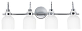 Maxim 12334 Milk 4 Light 31"W Vanity Light - Polished Chrome