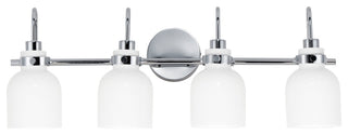 Maxim 12334 Milk 4 Light 31"W Vanity Light - Polished Chrome