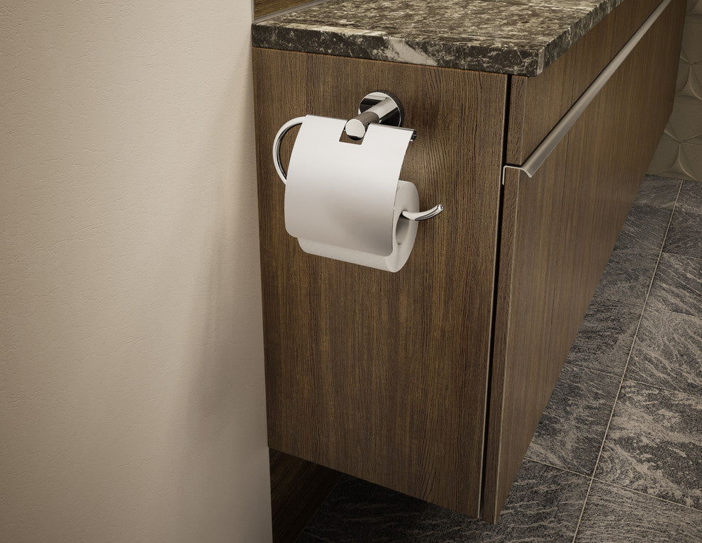 Dia Toilet Paper Holder With Cover, Chrome