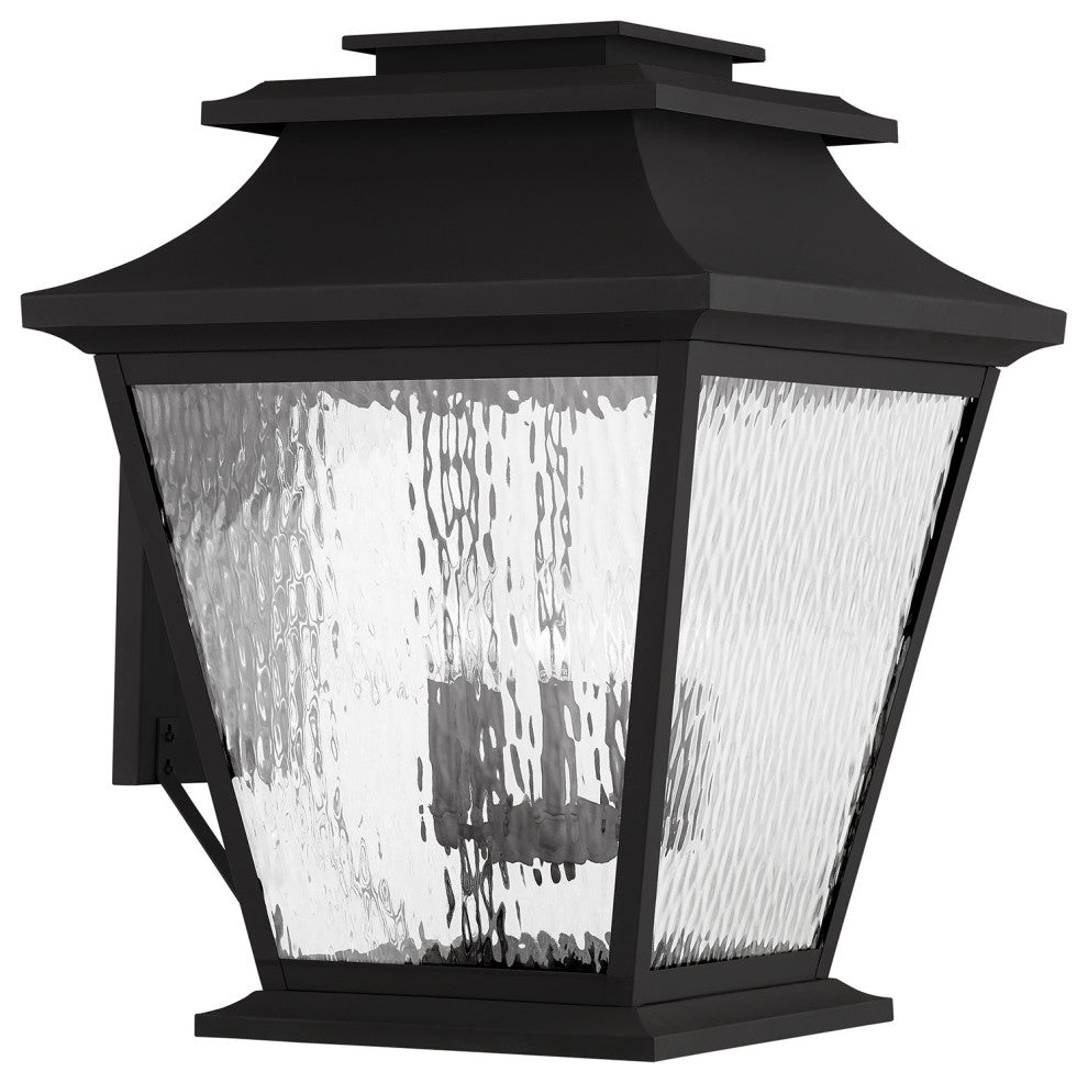 Livex Lighting Hathaway 5 Light Black Outdoor Wall Lantern