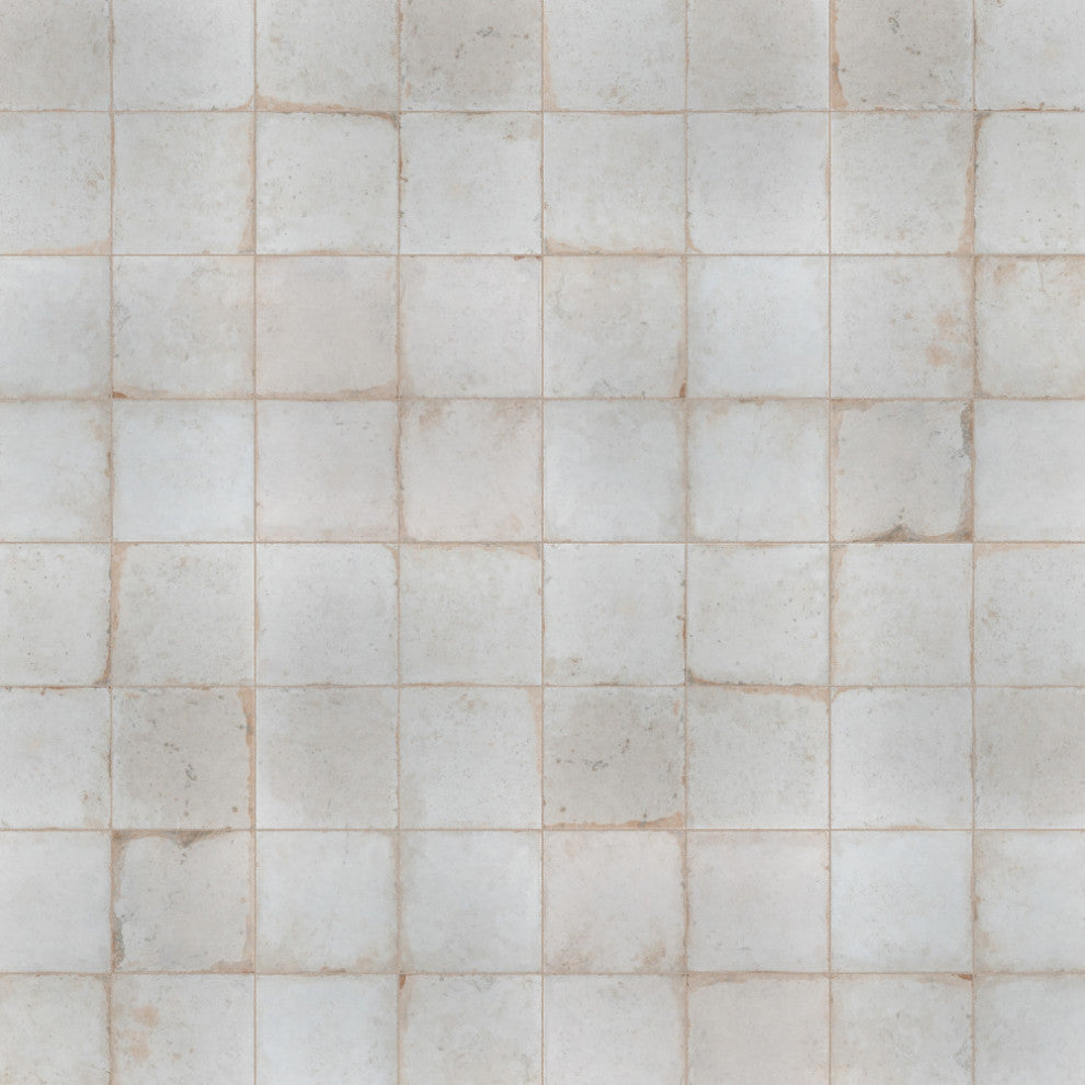 Kings Root Ceramic Floor and Wall Tile, Distressed White