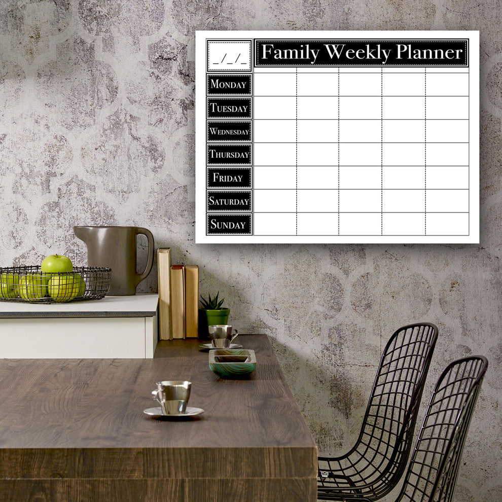 Ready2HangArt Dry Erase Family Weekly Calendar on ArtPlexi, 20"x30"