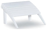 Hawthorne Collections Transitional Wood Outdoor Ottoman in White