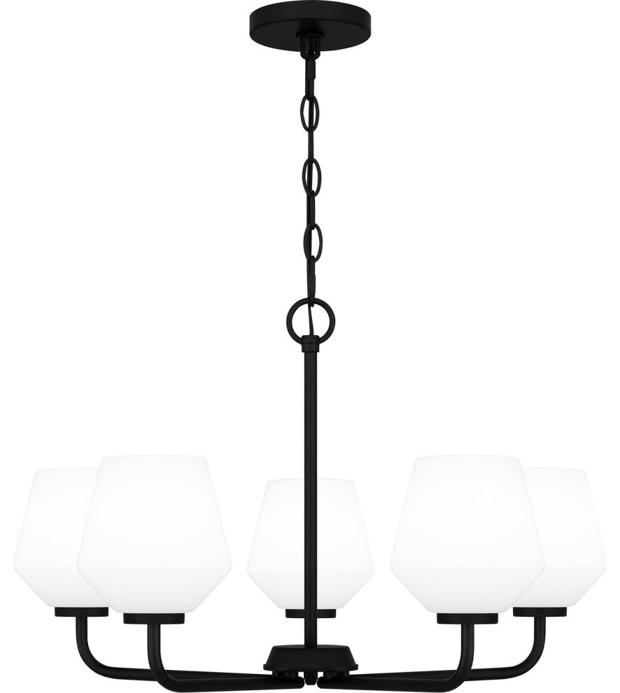 Nielson 5-Light Chandelier, Matte Black