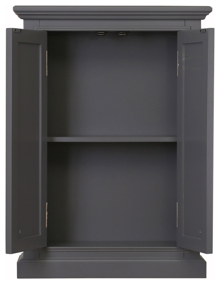 Derby 33 In. H x 24 In. W Bath Storage Wall Cabinet, Cashmere Grey