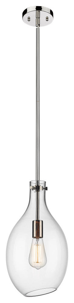 Innovations 493-1S-PN-G552-9-LED Norwalk 1 Light Mini Pendant, Polished Nickel