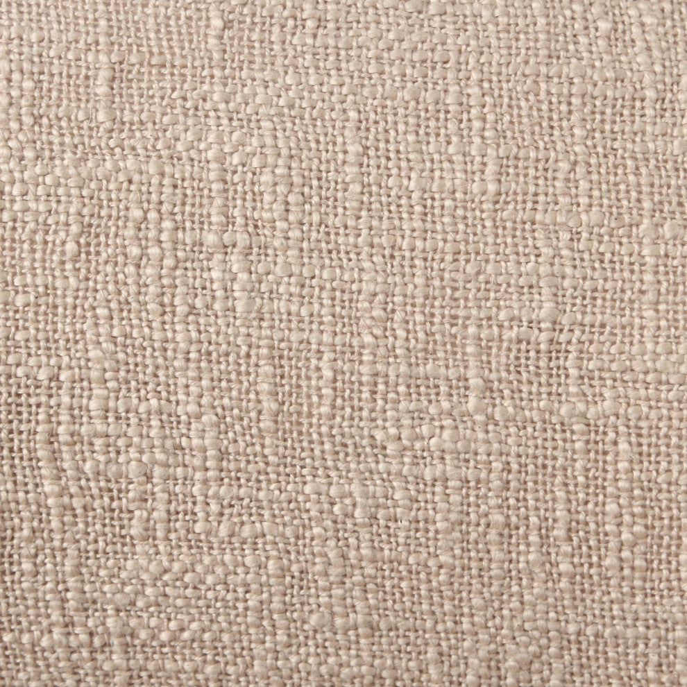 Ox Bay Handwoven Tan/Beige Solid Organic Cotton Pillow Cover, 14"x36"