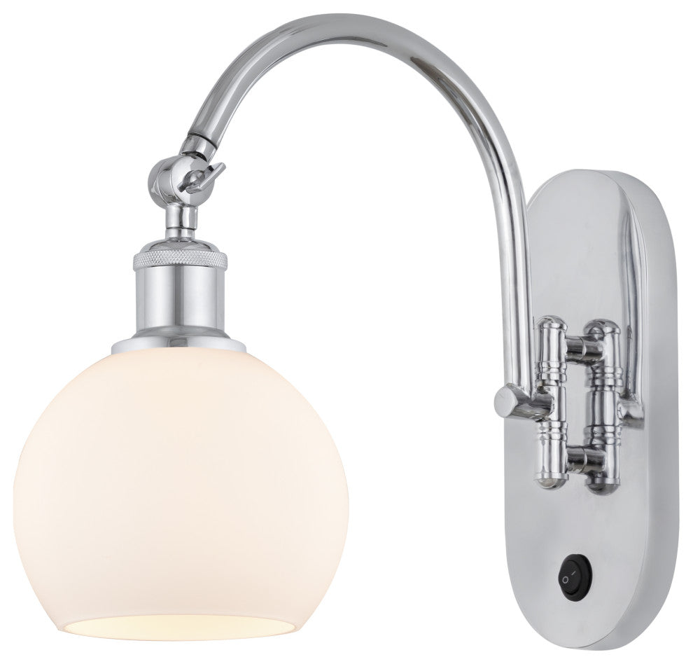 Innovations 518-1W-PC-G121-6 1 Light 6" Sconce, Polished Chrome