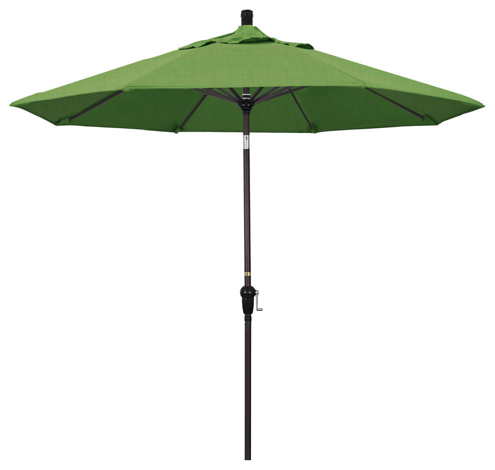 9' Aluminum Umbrella Auto Tilt Bronze, Spectrum Cilantro