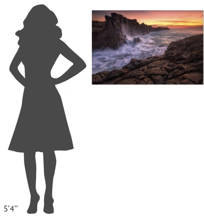 "Wall By The Sea" Stretched Canvas Giclee by Joshua Zhang, 36x24"