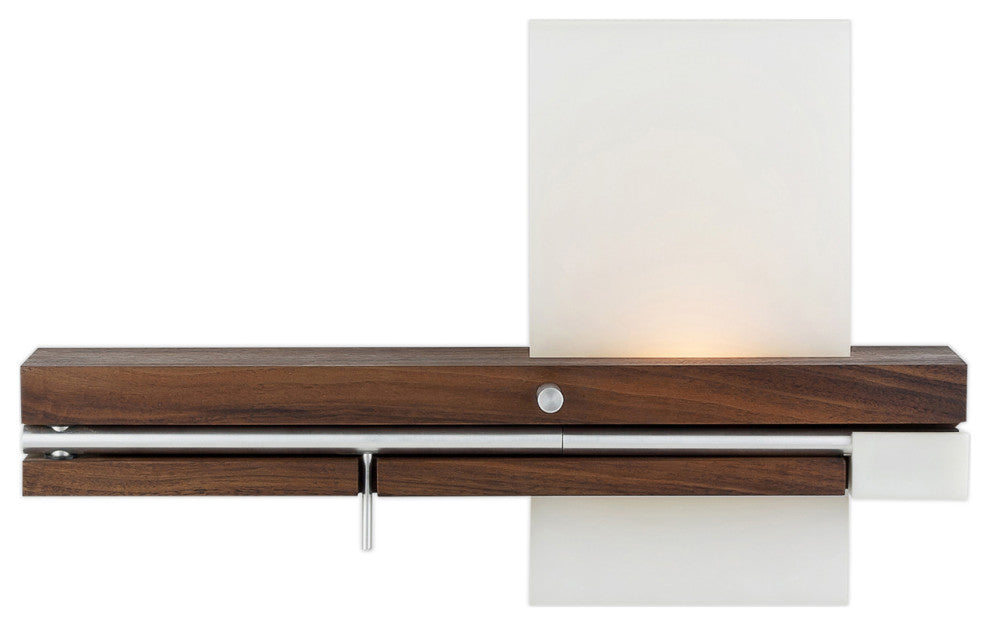 Levo LED Wall Sconce Reading Light With USB Charger, Hardwired, Left Orientation