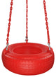 Plastic Tire Swing With Coated Chain, Red