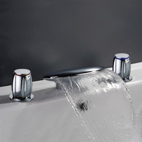 Fontana Verde Chrome European Waterfall Bathtub and Shower Faucet