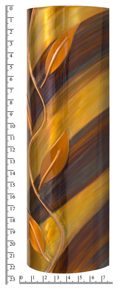 Clay Moon Copper Sconce, Leaves