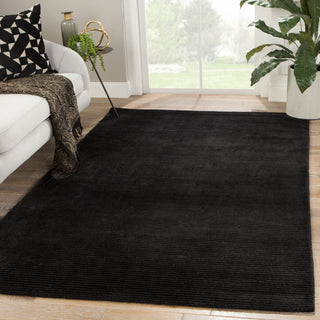 Jaipur Living Basis Handmade Solid Black Area Rug 9'X12'