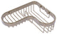 Corner Combination Shower Basket, Antique Pewter