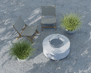Bazaar Concrete Made Gatherings Gravelstone Outdoor Fire Table