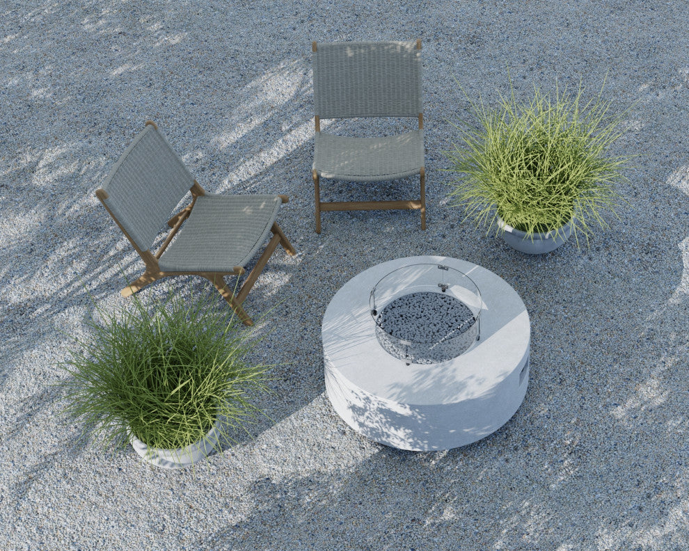 Bazaar Concrete Made Gatherings Gravelstone Outdoor Fire Table