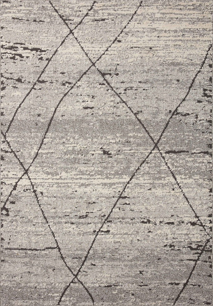 Loloi II Fabian Grey/Charcoal 18"x18" Sample Rug