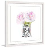 "Two Roses" Framed Painting Print, 24"x24"