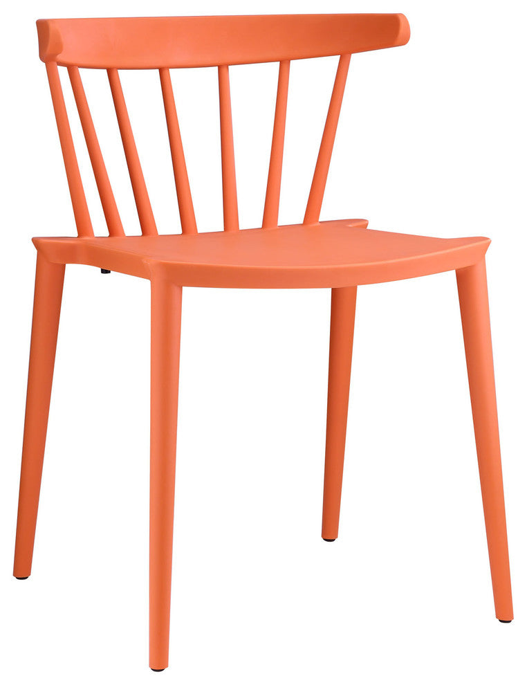 Spindle Dining Side Chair, Orange