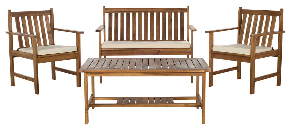 Safavieh Burbank 4-Piece Indoor-Outdoor Living Set
