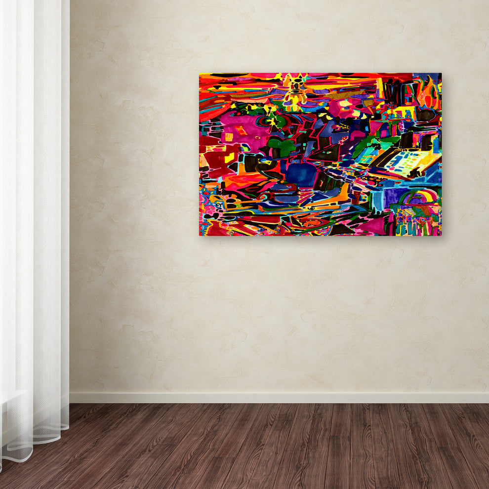 Josh Byer 'Fire In The Arcade' Canvas Art, 18x24