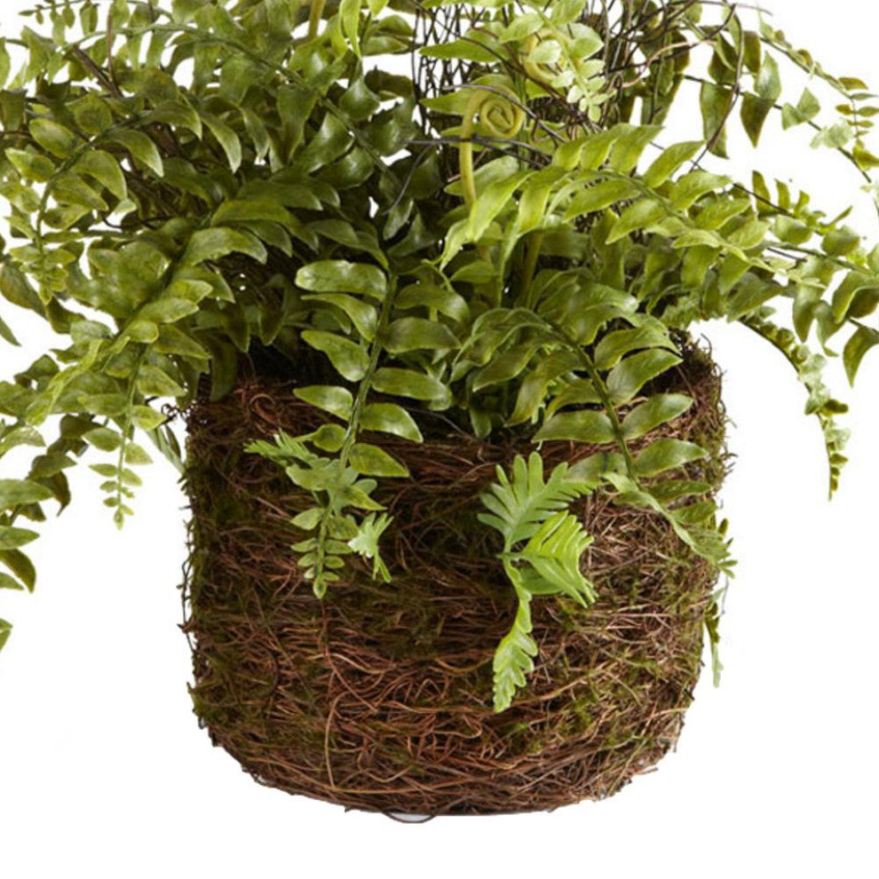 Luxe Boston Fern Faux Floral Artificial Plant Large 12in Drop In Leaves Designer