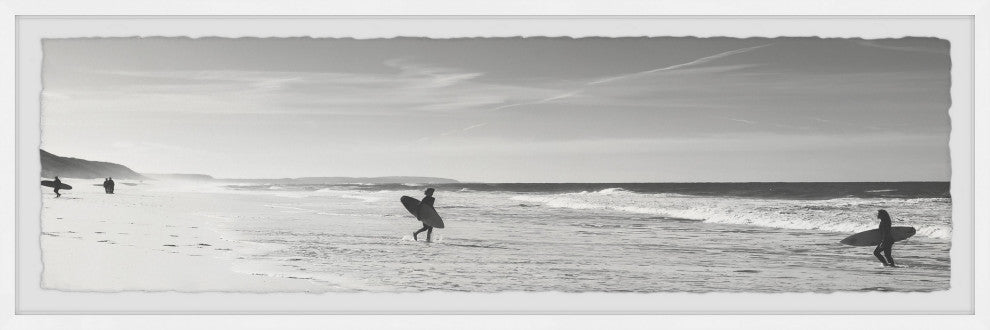 "Surfing Is Life" Framed Painting Print, 30x10