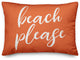 Beach Please Script Outdoor Lumbar Pillow
