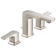 Tribune 2H Widespread Bath Faucet, 50/50 Pop-Up Drain 1.2gpm, Brushed Nickel