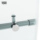 VIGO Elan Hart 56" to 60" W x 76" H Frameless Sliding Shower Door, Chrome, Clear Glass