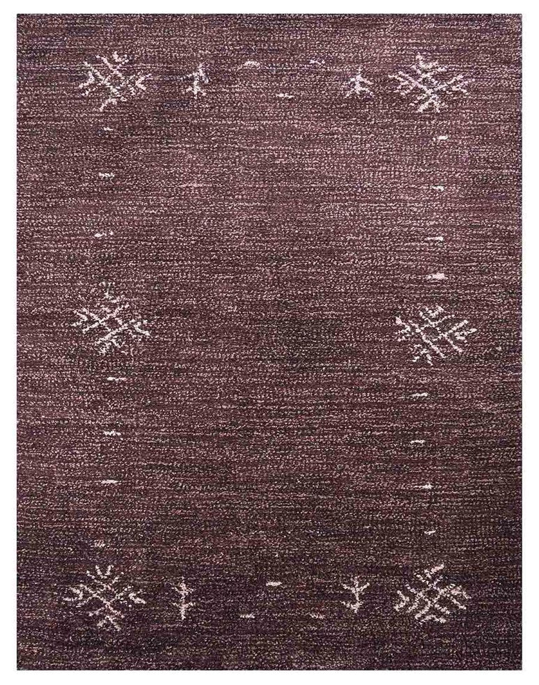 HAND KNOTTED LOOM SILK ECO-FRIENDLY AREA RUG-8'x10',Rectangle,Brown,Contemporary
