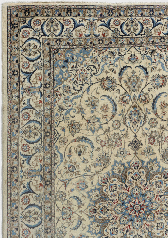 Vintage Persian Nain Area Rug, 5'3x8'11