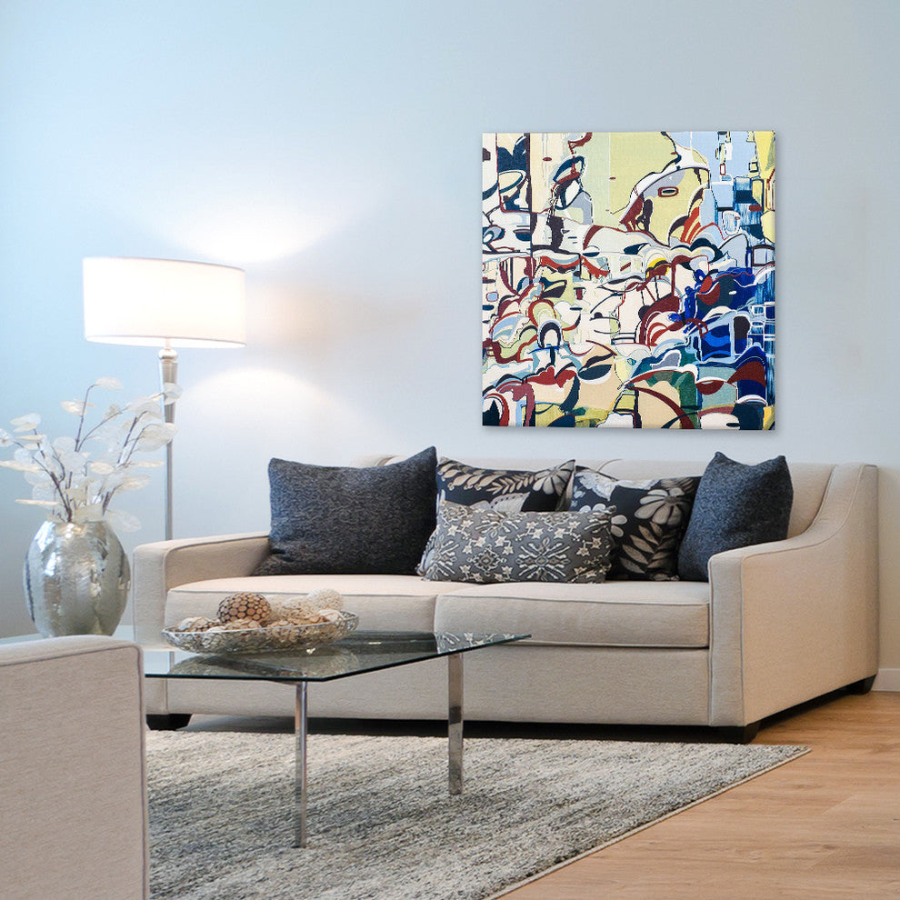"Water Fell" by Rebecca Moy, 37"x37"