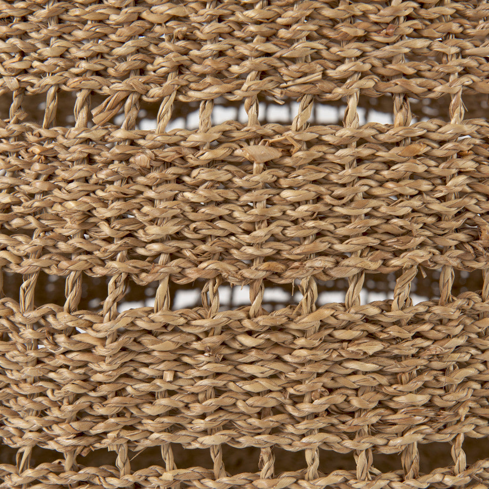 Hayes Medium Brown Seagrass Round Baskets (Set of 2)