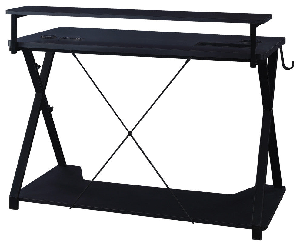 Checkpoint Ghost Battlestation Gaming Desk With RGB LED Lights