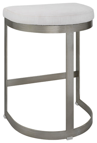 Uttermost Ivanna Backless Silver Counter Stool