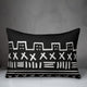 Black and White Tribal 14x20 Outdoor Throw Pillow
