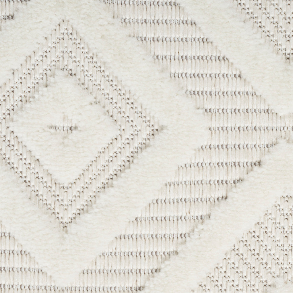Nourison Versatile 10'' x Round Ivory White Modern Rug